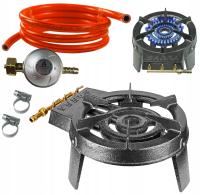 Газовый табурет горелки чугунная плита 9.8 kW комплект шланг редуктор качество