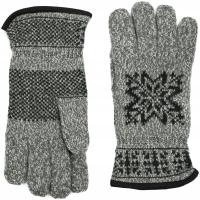 Rękawiczki męskie zimowe Via Lattea - ocieplane, grube Jasny szary