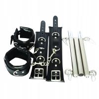 НАРУЧНИКИ НА РУКИ И НОГИ С МЕТАЛЛИЧЕСКИМ СТОЙКА