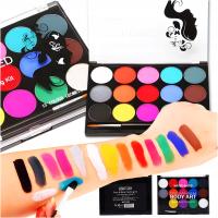НАБОР КРАСОК ДЛЯ ЛИЦА И ТЕЛА ДЛЯ ДЕТЕЙ, НАБОР КРАСОК И ТАТУИРОВОК, 15 ЦВЕТОВ