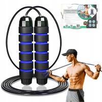 БОКСЕРСКАЯ СКАКАЛКА FTINESS РЕГУЛИРУЕМАЯ С ПОДШИПНИКОМ ДЛЯ ТРЕНИРОВКИ ЧЕРНЫЙ 2,8 М