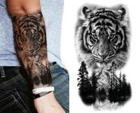 Временная татуировка тигра предплечья теленка tm15