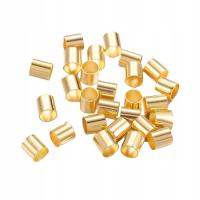 Золотые зажимы для труб стопоры для ювелирных изделий 3 мм 100 шт.