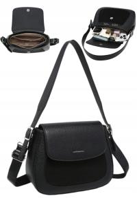 Praktyczna Torebka Torba Damska Listonoszka LUIGISANTO HS0414-1 Black