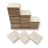 Kwadraty drewniane do ozdabiania 100 SZTUK 5x5cm kształtka kwadrat zestaw