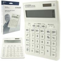 Калькулятор офисный школьный большой процент 12 цифр CITIZEN SDC-444 белый