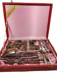 ZESTAW SZTUĆCÓW POSREBRZANYCH HEFRA 2 KWARTAŁ 1973 FRANCUSKI ANTYK!