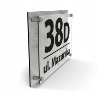 Табличка адресная номер на дом 30x20 3D - ЦВЕТА