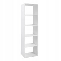 Напольная Книжная полка Книжная полка вертикальный уровень 1x5 белый 40X29, 7X155 см
