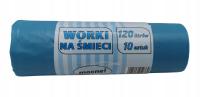 Worki na śmieci niebieskie papier LDPE 120L 10 szt.