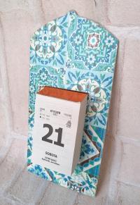 Wieszak deska podkalendarz niebieska błękit Maroko azulejos