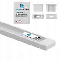 Светодиодный профиль алюминиевый белый прозрачный абажур заглушки набор 2 метра