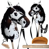 HOBBY HORSE A3 DUŻY+ GRZEBIEŃ+ BRELOK GRAWER + KANTAR + WODZE -KOŃ NA KIJU