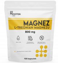PROTON LABS L-treonian Magnezu 800mg Czysty Treonian Threonate 100kaps