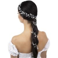 Длинные свадебные украшения для волос-серебристый цвет - - 50 см