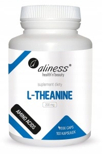 Aliness L-Theanine 200mg TEANINA SEN KONCENTRACJA STRES 100kap