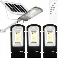 3x DUŻA ULICZNA LAMPA LED ELEWACYJNA SOLARNA Z CZUJNIKIEM ZMIERZCHU PILOTEM