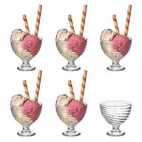 Набор стеклянных чашек для мороженого Tadar Vesta 6 x 300 мл