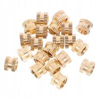 20 SZT. WPUSTÓW TERMICZNYCH 8X6MM MOSIĘŻNE WPUSTY GWINTOWANE GWINT WEWNĘTRZNY DO MONTAŻU TERMICZNEGO