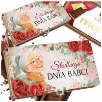 PREZENT NA DZIEŃ BABCI I DZIADKA PUDEŁKO NA CZEKOLADĘ WYJĄTKOWE DUŻE XXL