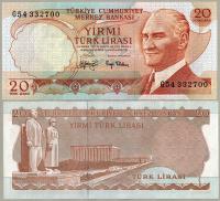 Turcja 20 Lirasi 1979 P-187a.2 UNC