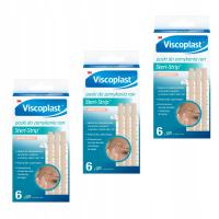 Viscoplast Steri-Strip paski do zamykania ran, cieliste, 6mm x 75mm, 18 szt