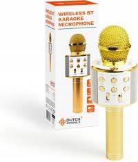 Злотый беспроводной микрофон караоке-Bluetooth динамик