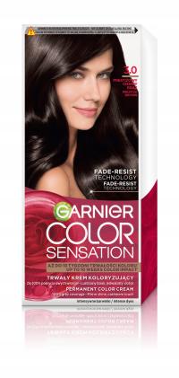 Garnier Color Sensation Farba do Włosów Krem 3.0 Prestiżowy Ciemny Brąz