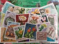 Zestaw 50 znaczków pocztowych - KAKTUSY