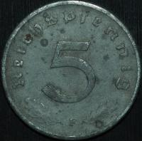 5 Reichspfennig 1940 F-красивый экземпляр