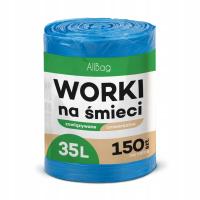 Worki na śmieci 35l 150szt zawiązywane bardzo mocne wytrzymałe uniwersalne