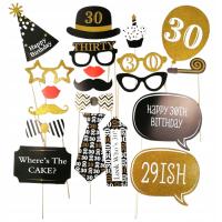 Rekwizyty do Zdjęć Gadżety do FOTOBUDKI na 30 Urodziny Dekoracje Zestaw