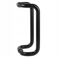 UCHWYT DRZWIOWY POCHWYT STAL NIERDZEWNA 32,5cm INOX CZARNY ANTABA PODWÓJNY