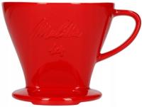 Melitta porcelanowy dripper do kawy 1x4 - czerwony