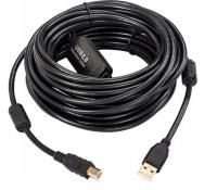 Kabel USB 2.0 A-B aktywny 15m