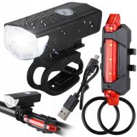 МОЩНЫЙ ВЕЛОСИПЕДНЫЙ ФОНАРЬ ПЕРЕДНИЙ ЗАДНИЙ СВЕТОДИОДНЫЙ USB ВОДОНЕПРОНИЦАЕМЫЙ ДЛЯ ВЕЛОСИПЕДА