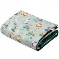 KOCYK PRZEDSZKOLAKA DWUSTRONNY Otulacz KOC BAWEŁNA VELVET 100x140