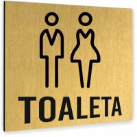 Tabliczka DOWOLNY TEKST NAPIS Tablica nierdzewna PIKTOGRAM ALUMINIUM ZŁOTA