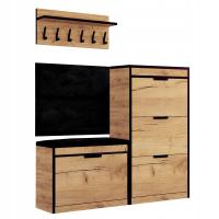 НАБОР МЕБЕЛИ ДЛЯ ПРИХОЖЕЙ, ШКАФ ДЛЯ ОБУВИ, МЯГКАЯ ВЕШАЛКА ДЛЯ СИДЕНЬЯ