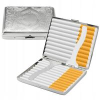 ETUI NA PAPIEROSY STAL NIERDZEWNA 20 SZT ZATRZASK 2 SZT PAPIEROŚNICA