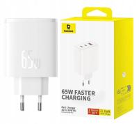 Baseus зарядное устройство Cube Pro PD 65W 2x USB-C 1x USB белый