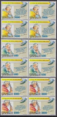 Watykan 1993 Mi 1101-03 x4 ** Jan Paweł II Papież