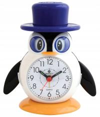 Budzik Perfect BB152 pingwin czarny alarm snooze podświetlenie wskazówkowy