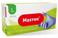 МАСТЕР НИТРИЛОВЫЕ ПЕРЧАТКИ БЕЗ ПУДРЫ L БОЛЬШОЙ 100 ШТ