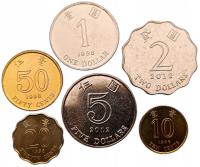 HONG KONG НАБОР ИЗ 6 МОНЕТ 10 CENTS - 5 DOLLARS-МОНЕТНЫЙ ДВОР ЦВЕТОК