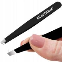 PĘSETA PINCETA SKOŚNA DO REGULACJI BRWI CZARNA