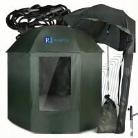 NAMIOT Wędkarski PARASOL Regulowany IMPREGNOWANY Na Ryby WODOODPORNY 240 CM