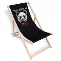 Leżak drewniany bukowy STANDARD CZARNY z nadrukiem CMYK LOGO do formatu A3