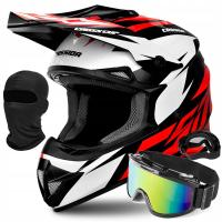 CASSIDA CROSS мотоциклетный шлем чашка / две красные очки Балаклава XS 53-54 см