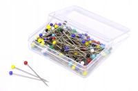 Штифты для одежды со стеклянной головкой 100 шт.